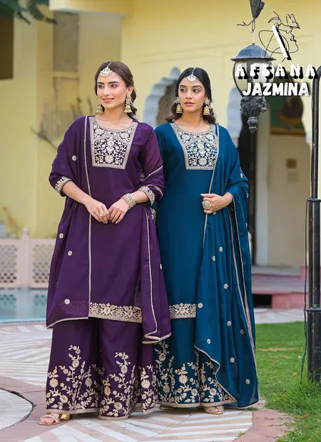 Jazmina By Afsana Italian Simmer Embroidery Online Readymade Suits Wholesale